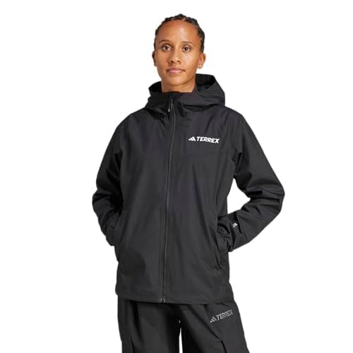 Image of adidas Men's Terrex Multi 2-Layer Rain.RDY Hiking Jacket, Black/Black, 3XL
