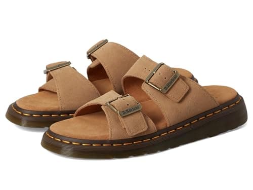 Image of Dr. Martens Unisex-Adult Josef Slide Sandal, Savannah Tan, 11 Women/10 Men