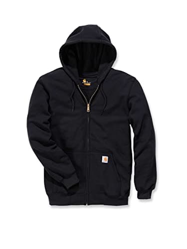 Image of Carhartt Men's Loose Fit Midweight Full-Zip Sweatshirt, Black, L