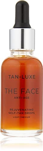 Image of Tan-Luxe THE FACE Self Tan Drops, Light/Medium (30 ml) Add Anti-Aging Tanning Drops to Skin Care for Custom Face Tan, Cruelty Free & Vegan