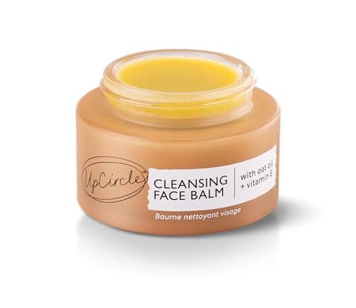 Image of UpCircle Cleansing Face Balm with Apricot 55ml - Natural Cleanser To Remove Makeup, Including Waterproof Mascara + Clear Blackheads - Sea Buckthorn, Oat + Rosemary Oil - Vegan + Cruelty-Free