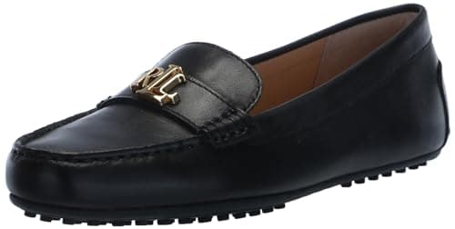 Image of Lauren by Ralph Lauren Women's Barnsbury Driving Style Loafer, Black, 5 UK