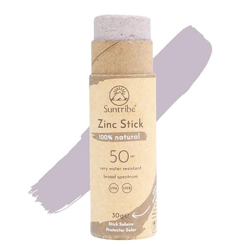 Image of Suntribe Natural Mineral Zinc Sun Stick SPF 30-30 g, Mud Tint, Organic - 100% Natural, Reef Safe, Mineral UV-Filter - Very Water Resistant, Zero Waste - Winner Beauty Shortlist Awards 2022