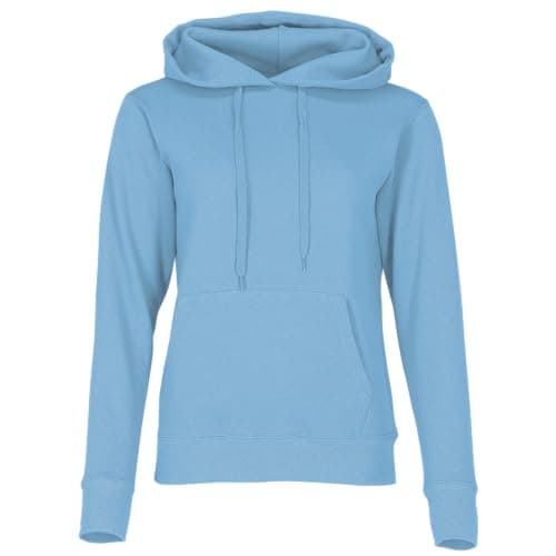 Image of Fruit of the Loom Women's Pull-over Classic Hooded Sweatshirt Clasic, Blue (Sky Blue), XS UK
