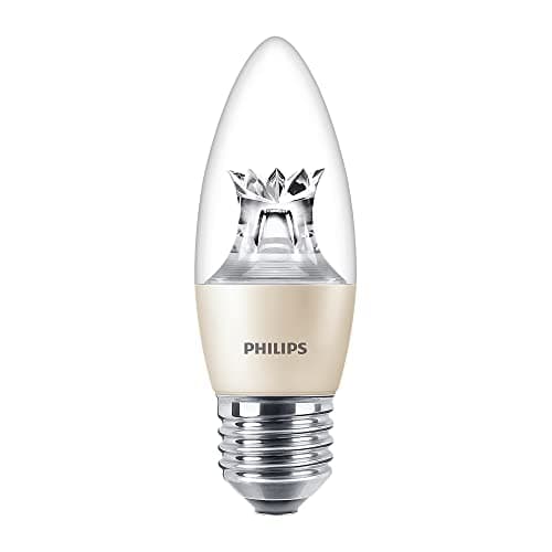 Image of Philips Master LED Diamond Spark 5.5W (40W Replacement) B38 Candle Bulb, E27 Edison Screw Base, DimTone, Dimmable LED Lamp, 2200K–2700K Warm White, Clear Finish, Energy Efficient Decorative Lighting
