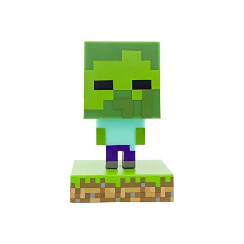 Image of Paladone Minecraft Zombie Light - Officially Licensed Merchandise, Portable Night Light and Gaming Room Decor for Kids, Gift for Gamer, Battery Powered
