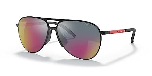 Image of Prada Men's Sunglasses, Matte black/grey/blue/red, One Size