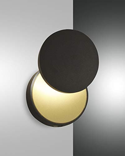 Image of Fabas Luce Ara Integrated LED Wall Light Black Glass