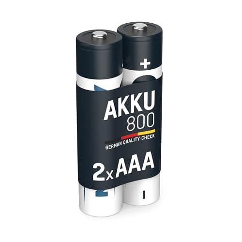 Image of ANSMANN 5030982 AAA Size Batteries [Pack of 2] Long Lasting Precharged Rechargeable AAA Type 800 mAh NiMH MaxE Pro Battery For Cordless Phone Handsets, Toys, Digital Cameras, Remote Controls & Game Consoles