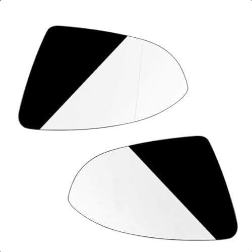 Image of LoreenCar 5G0857521 5G0857522 Convex Mirror Door Mirror Glass Replacement with Heating, Fits VW Golf MK7 (L+R)