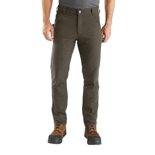 Image of Carhartt Men's Rugged Flex® Straight Fit Duck Double-Front Utility Work Pant, Tarmac, W36/L32