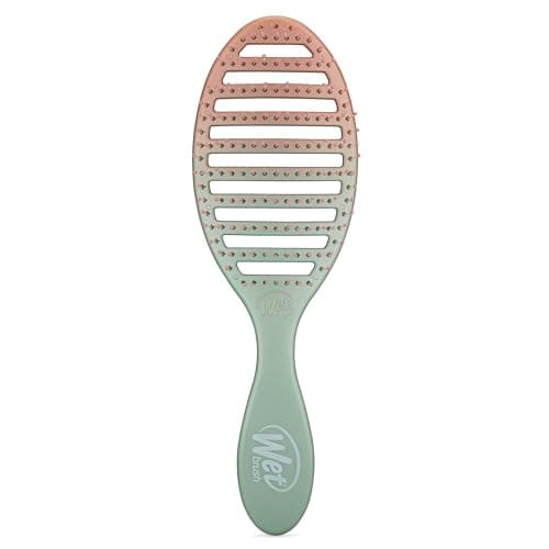 Image of WetBrush Speed Dry Detangler with Heat Resistant Heatflex Bristles and Open Vent Design to Dry Hair Faster, For All Hair Types, Feel Good Ombre Collection, Seafoam