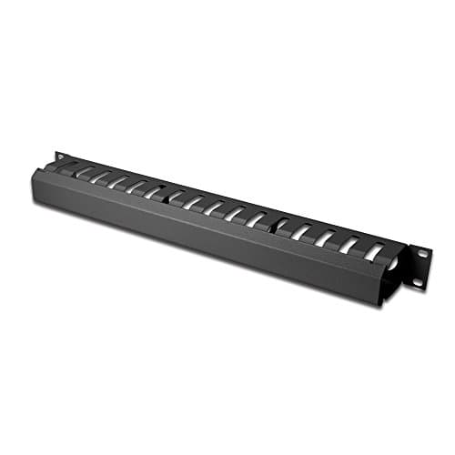 Image of DIGITUS Cable Management Cage - 1U - Patch Panel - 19 "Cable Entry - Detachable Bezel - Black