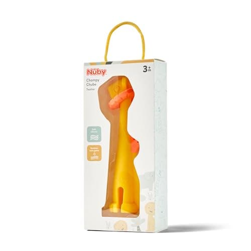 Image of Nuby Chompy Chube Teether - Soft on Sore Gums | Easy to Hold | Dishwasher Safe