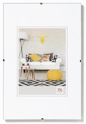 Image of walther Design Picture Frame Clear Glass40 x 50 cm Frameless Picture Holder RB050K