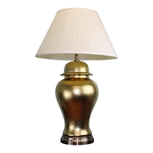 Image of EliteKoopers 85cm Large Golden Ceramic Lamp with Metal Base For Home Decoration Room, Bedroom, Living Room Gift Item
