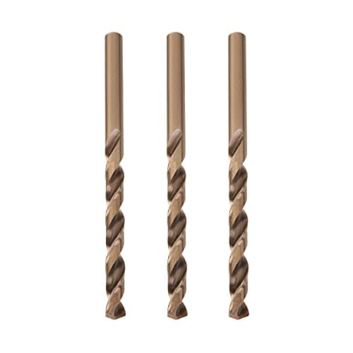 Image of Utoolmart Twist Drill Bits 7mm Dia Split Point Tip High Speed Steel Cobalt Straight Shank Drilling Hole Tool for Steel Wood Plastic Metal Copper Aluminum Alloy Champagne Color 3pcs