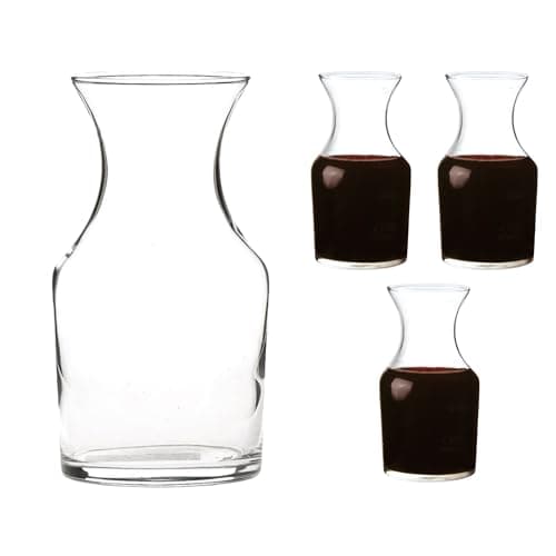 Image of Cocktail Carafe 250ml / 8.5oz – Mini Glass Carafes for Cocktails, Water, Juice & Wine Top Ups – Durable Clear Glass, Dishwasher Safe (4)