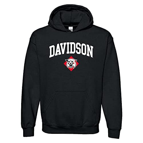 Image of NCAA Officially Licensed College - University Team Color Arch Logo Hoodie, Davidson Wildcats Black, XXXL