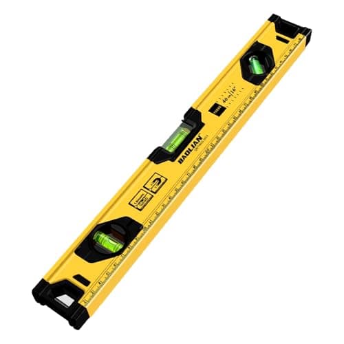 Image of Spirit Level, Aluminium Alloy Spirit Level, 400 mm/16 Inch High Precision Magnetic Mini Level Tool with 3 Bubble 45°,90°,180° and Magnetic Base, Shock Proof Torpedo Level for Measurement