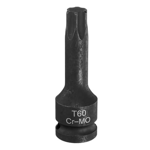 Image of sourcing map T60 Torx Bit Socket 1/2" Drive 6 Point Torx Star Screwdriver Socket Adapter CR-MO Steel Lengthen Impact Bit Sockets for Electric Ratchet Wrenches Fastening Screws