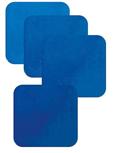 Image of Aidapt Blue Non Slip Heat Proof Coasters Square 9x9 cm for Coffee, Tea, Beer, Mug, Wine on Tables, Counters, Cabinets Pack of 4