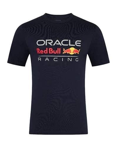 Image of Red Bull Racing F1 Team, Official Large Logo T-Shirt, Navy Blue, Unisex (UK, Alpha, XL, Regular, Regular, Navy)