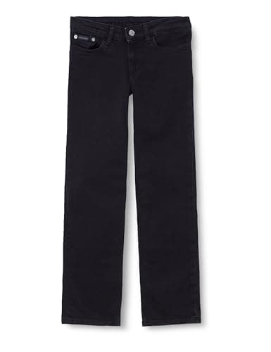 Image of Calvin Klein Girl's MR Straight Washed Black IG0IG03054 Straight, Denim (Washed Black), 16 Years