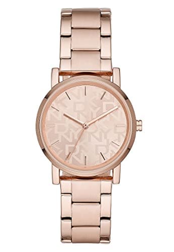 Image of DKNY Watch for Women Soho, Three Hand movement, 34mm Rose Gold Alloy case with a Stainless Steel strap, NY2854