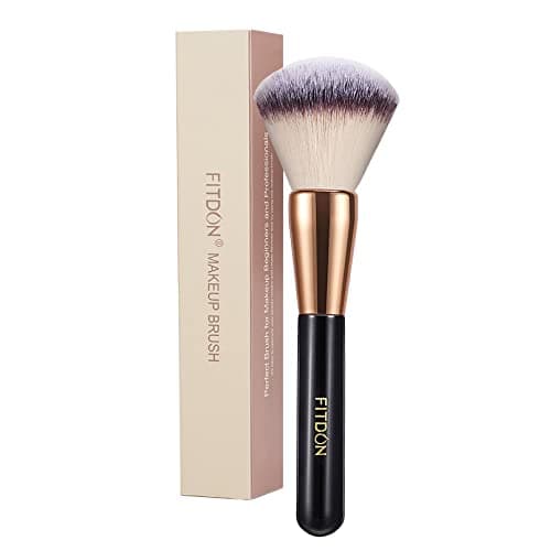 Image of Powder Makeup Brush, FITDON Kabuki Brush for Face Large Coverage Mineral Powder Bronzer Foundation Blending Blush Buffing
