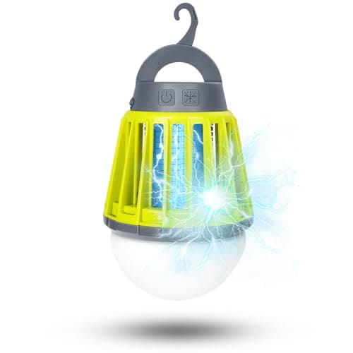 Image of BroElec Camping Lantern, LED Camping Light Mosquito Killer Lamp 2-in-1, 20 Hrs Battery Life USB Rechargeable IPX6 Waterproof Lightweight Portable for Camping Outdoor Garden Tents Emergency