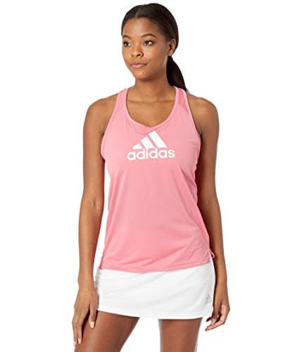 Image of adidas AEROREADY Designed 2 Move Logo Sport Tank Top Hazy Rose/White MD
