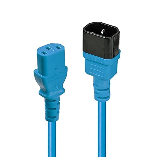 Image of Lindy 2m IEC C14 to IEC C13 Extension Power Cable, Blue