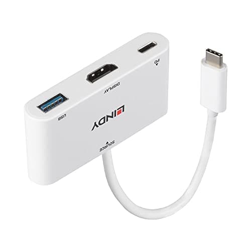Image of LINDY USB 3.1 Type C to HDMI Converter with USB Type A Port and Power Delivery