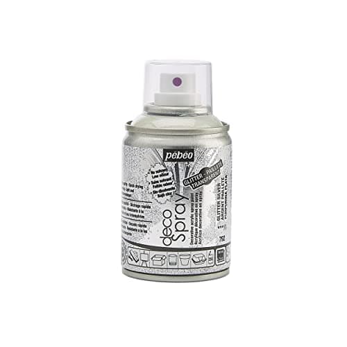 Image of PEBEO 93792 100ml Deco Spray, Acrylic, Glitter Silver, 10.5 x 5.2 x 5.2 cm