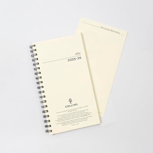 Image of Collins 'Elite' 13 Month Mid/Academic Year Planner, July 2025 - July 2026-1165MR-2526- Week-to-View Diary Refill, Pocket Size