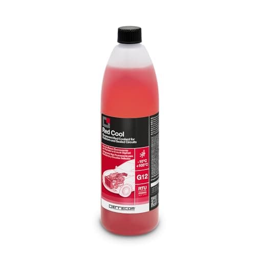 Image of ERRECOM Red Cool, Red Coolant and Antifreeze -10°C/+103°C, Fluorescent Formulation with organic-based OAT inhibitor package, G12, Ready to Use, 1 Litre