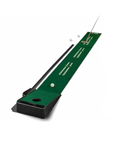 Image of SKLZ Indoor Putting Green with Continuous Ball Return, True-Roll Surface for Enhanced Accuracy, Alignment Guides at 91cm, 152cm, 213cm - Perfect for Home or Office Golf Practice, Improve Your Game