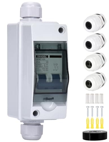 Image of DIHOOL AC Miniature Circuit Breaker,240V 20a MCB Type C Double Pole With IP65 Waterproof box