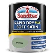 Image of Sandtex Retail Rapid Dry Plus Soft Satin Bay Tree 0.75 L