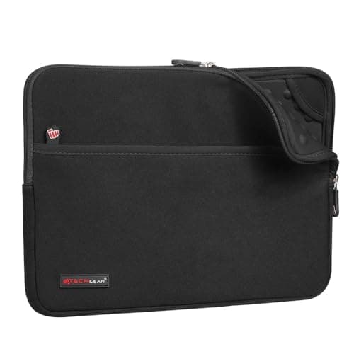 Image of TECHGEAR Neoprene Zipped Sleeve Case Cover 11-13", Anti-Shock Lining fits iPad Pro 13 / Pro 12.9, Samsung Tab S10/S9/S8 Plus S9 FE+ 12.4", Book 12", Surface Pro 11/10/9/8/7, MacBook 13, 11" Laptops