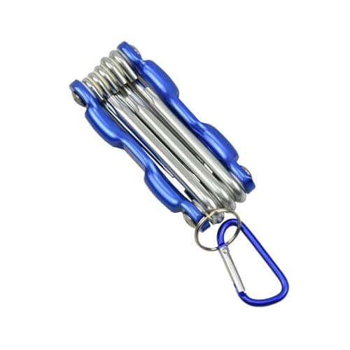 Image of Homiladi Allen Key Set | Folding Security Hex Key Set | Allen Key Screwdriver Set | Portable Hex Key Set with with Carabiner Keychain for Bicycle Home DIY Repair （8PC, 1.5-6.0mm