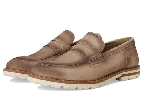 Image of STACY ADAMS Men's Hopkins Penny Slip on Loafer, Sand Suede, 9 UK