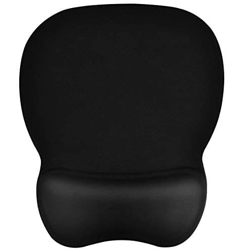Image of EooCoo Mouse Mat with Gel Pad Wrist Support, Gaming Mouse Pad, Ergonomic Mousepad with Wrist Support & Non-Slip PU Base, Ultra Thin Wear Resistant Mousemat, Home Office Desk Accessories for PC, Black