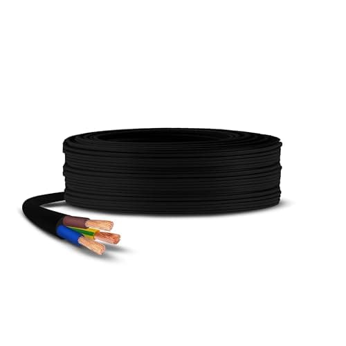 Image of 3 Core Black 3183Y Flexible PVC Electrical Mains Cable BASEC Approved, 1.5mm(3 Meter)