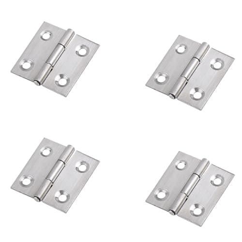 Image of Leliafleury 4Pcs Folding Door Hinges 38mm(1.5 inch) Stainless Steel Hinges for Window Cabinets Closet Drawer Boxes