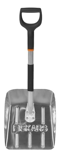 Image of Fiskars Auto Snow Shovel, Length: 71 cm, Aluminium, Black/Silver, 1000740
