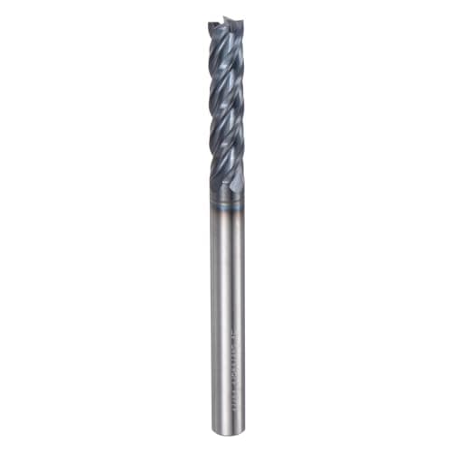 Image of sourcing map Carbide Square End Mill, 1/4" Diameter TiAlN Coated 4 Flutes Milling Bit Cutter, for Hardened Steel Stainless Steel Alloy Metal, 1/4" Shank 1-1/8" Cut Length 3" Long HRC50