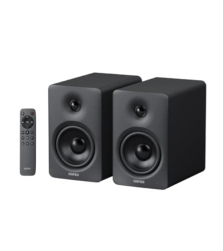 Image of Edifier M90 Bookshelf Speakers, 100W RMS Desktop Speakers, Hi-Res Audio LDAC, Bluetooth 6.0 Compact Speaker, HDMI eARC/Optical/USB-C/AUX Input, SUB OUT Powered Speakers, Remote Control for TV/PC-Black
