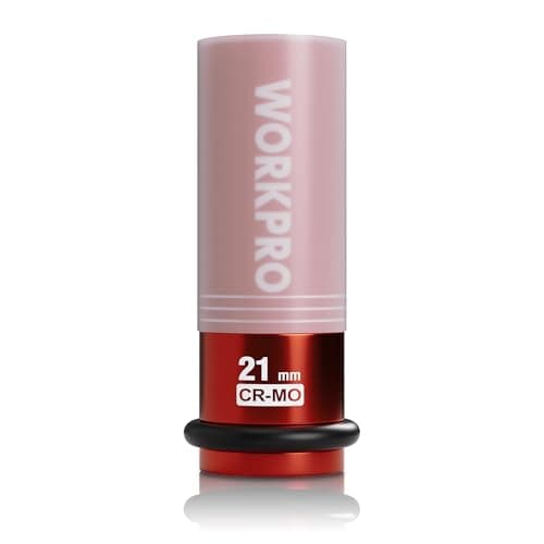 Image of WORKPRO 1/2" Drive Impact Lug Nut Socket, 21 mm Protective Wheel Nut Socket, Cr-Mo Steel Non-Marring Lug Nut Wheel Sockets for Car Repair